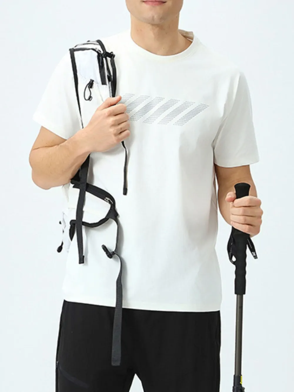 Men's Plus Size Round Neck Short Sleeve Active T-Shirt, image 4