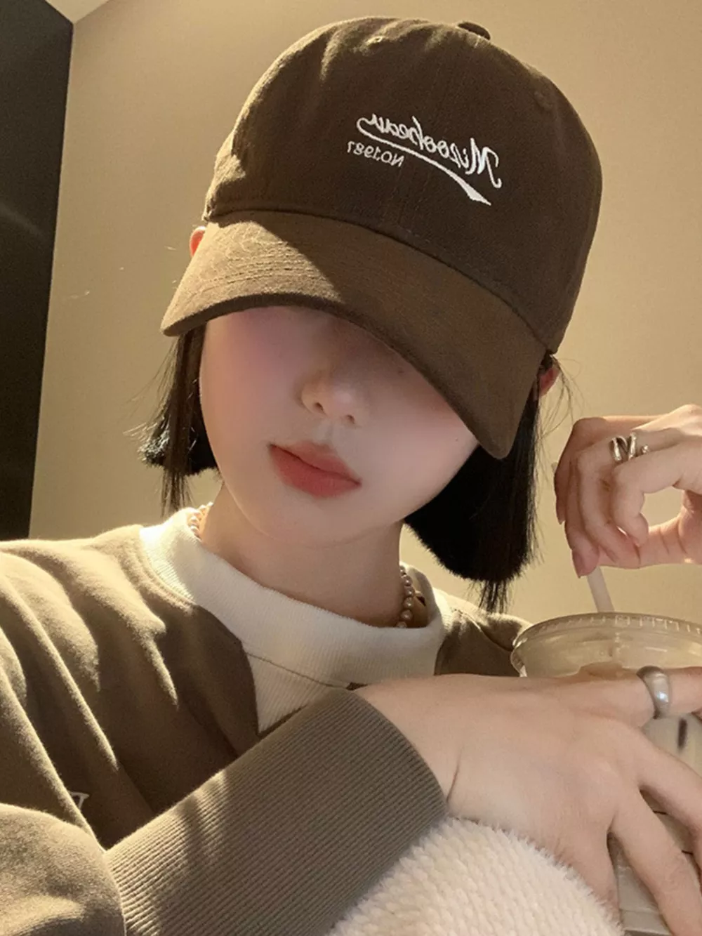 Embroidered Letter Baseball Cap, image 3