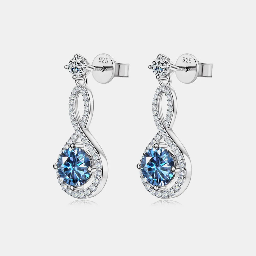 1 Carat Moissanite 925 Sterling Silver Earrings, image 10