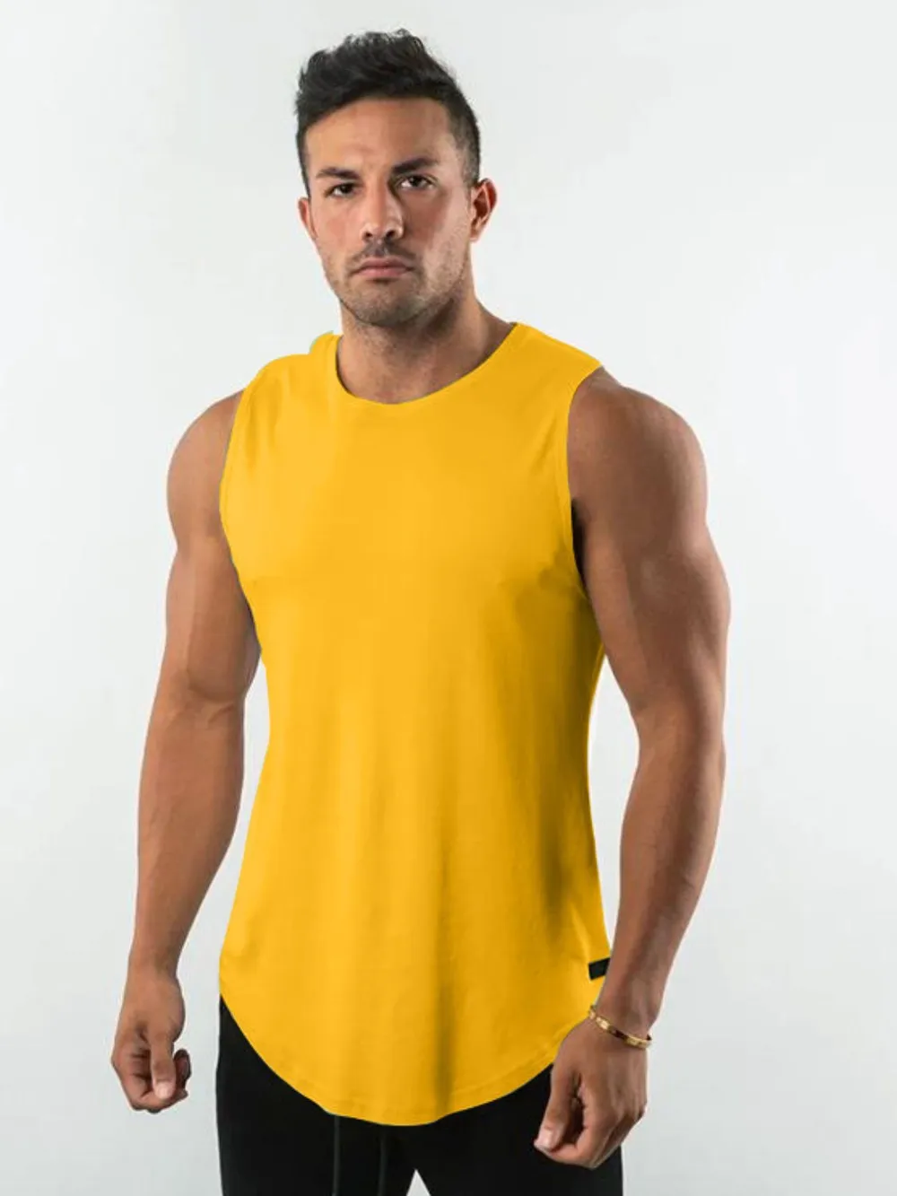 Men's Plus Size Round Neck Tank, image 2
