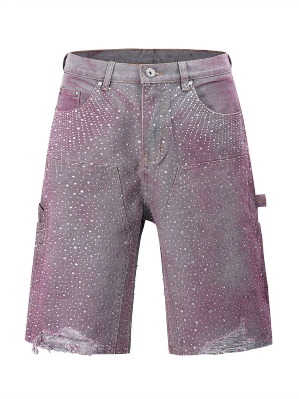 Men's Rhinestone Shorts with Pockets, image 5