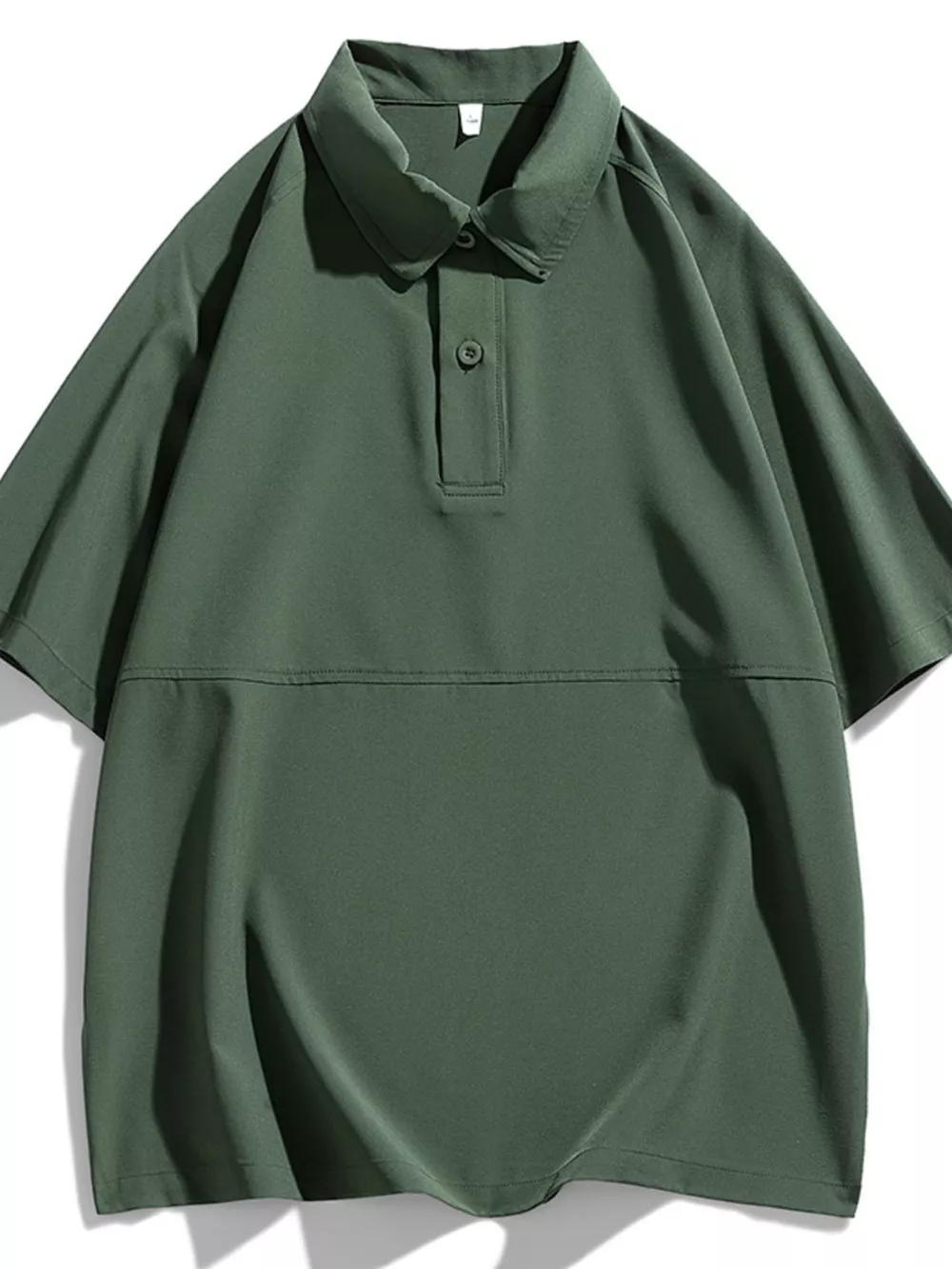 Men's Plus Size Button Detail Short Sleeve Polo, image 2