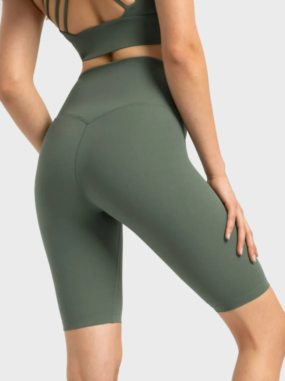 High Rise Wide Waistband Active Shorts, image 16