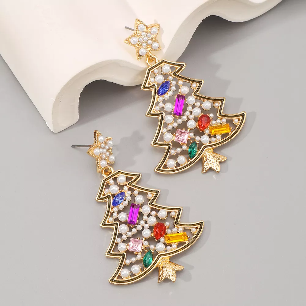 Christmas Tree Dangle Earrings, image 5