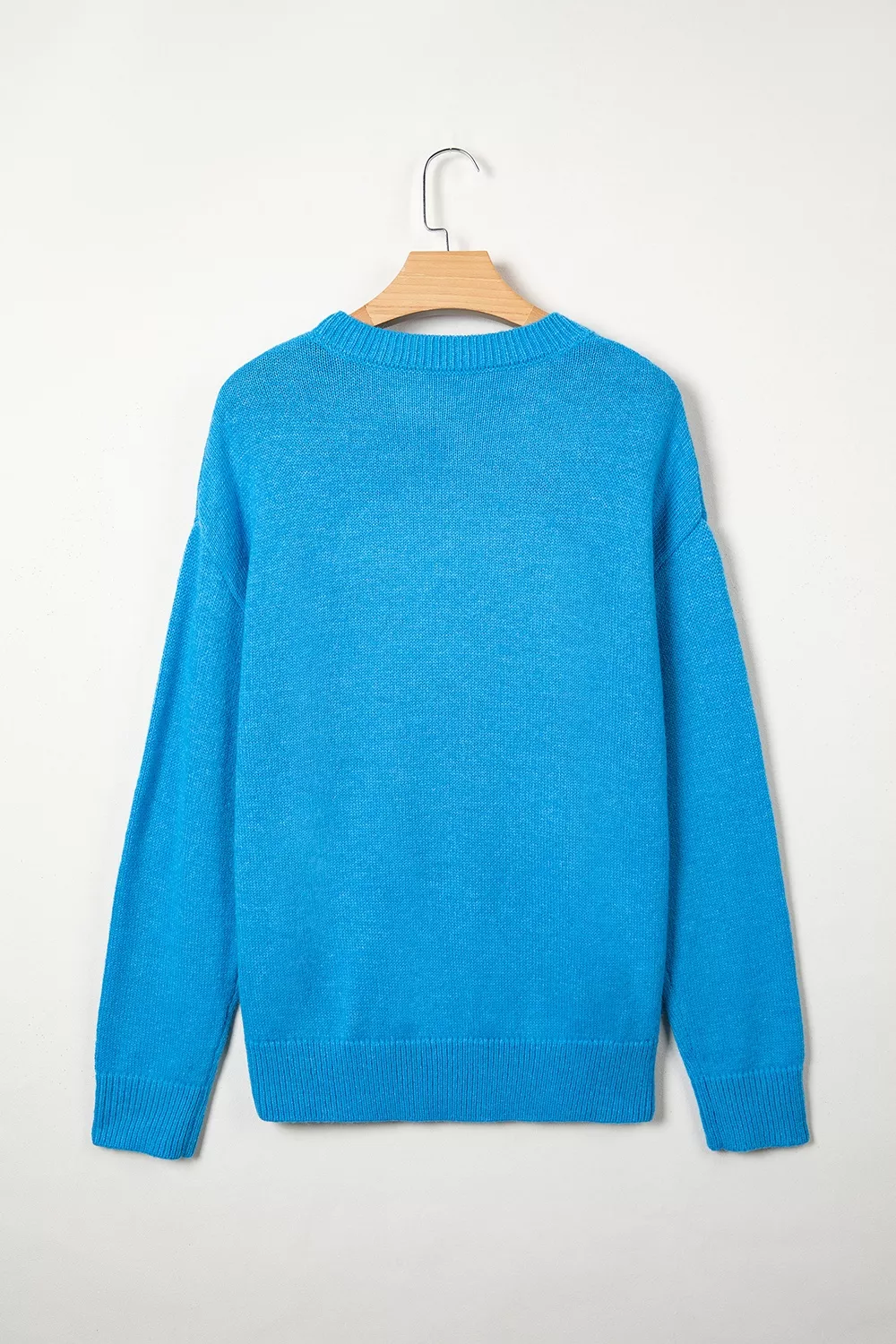 Western Embroidery Drop Shoulder Sweater, image 8