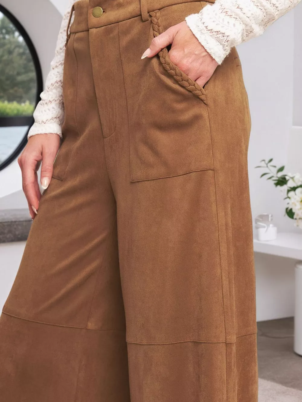 High-Waisted Wide Leg Pants, image 2