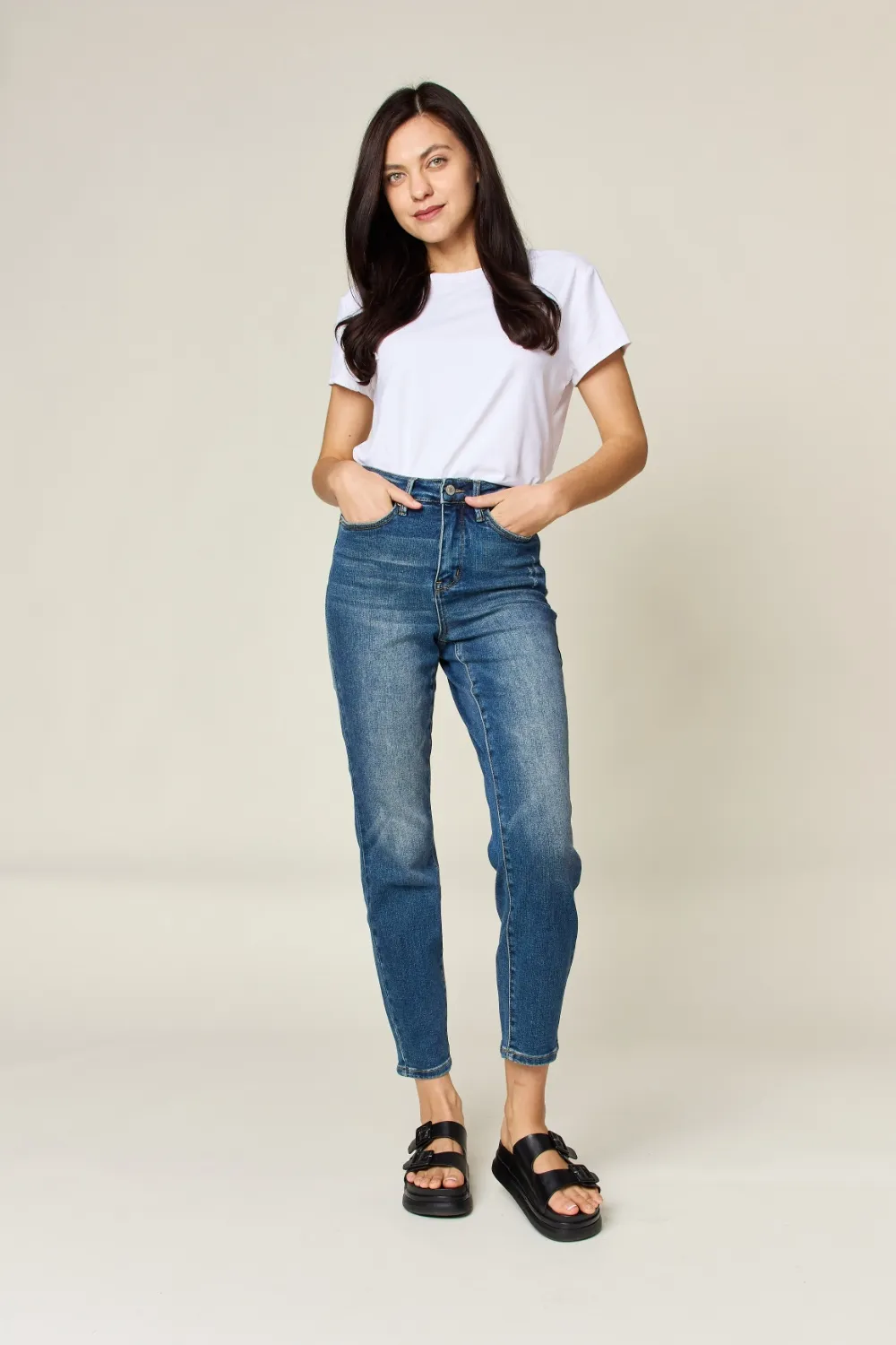 Full Size Tummy Control High Waist Slim Jeans, image 10