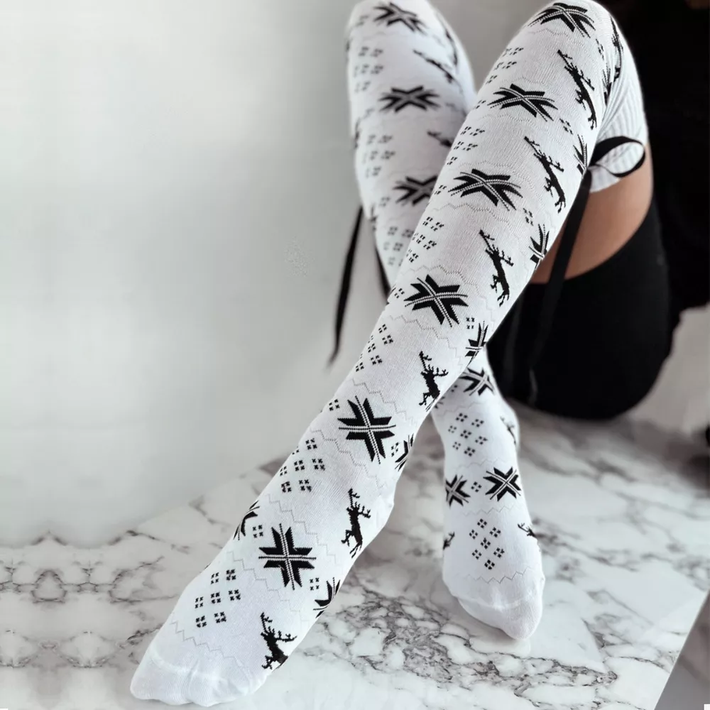 Christmas Bow Knee-High Socks, image 6