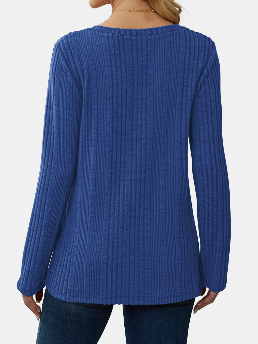 V-Neck Long Sleeve T-Shirt, image 7