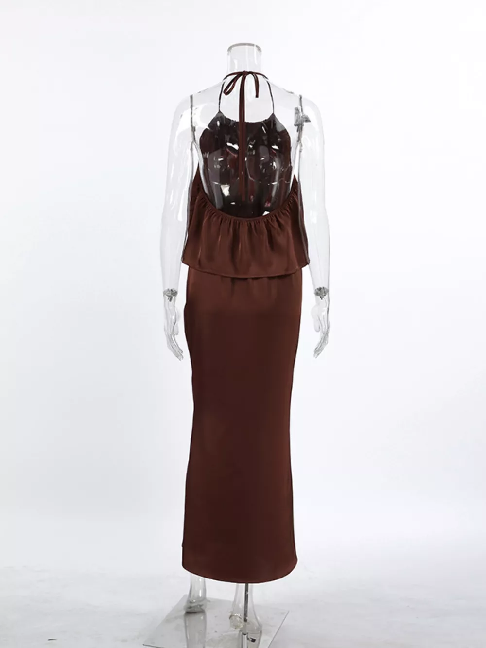 Backless Halter Neck Maxi Dress, image 7