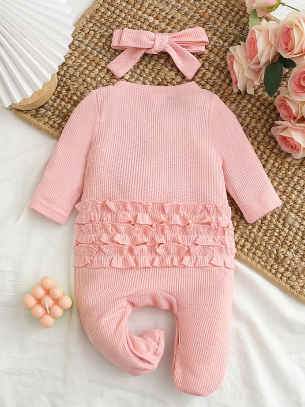 Children's Letter Waffle Knit One-Piece, image 6