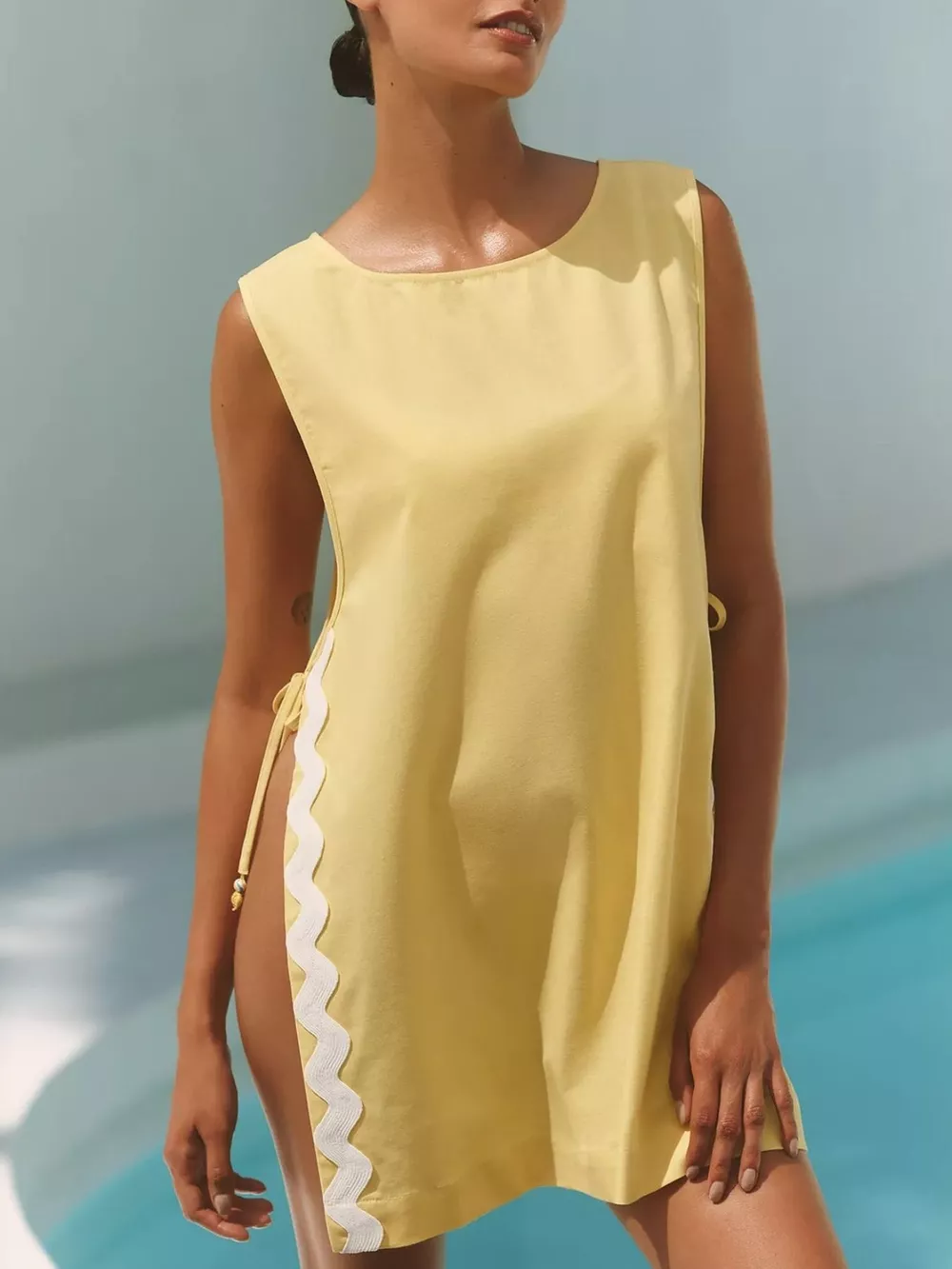 Scalloped Trim Sleeveless Cover-Up, image 4