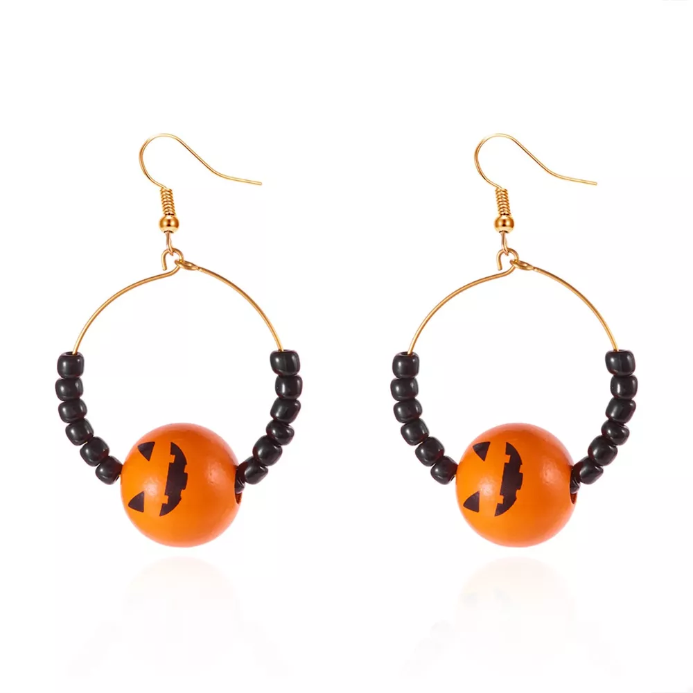 18K Gold-Plated Halloween Bead Earrings, image 11