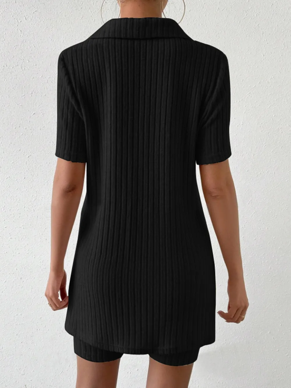 Johnny Collar Short Sleeve Top and Shorts Set, image 6