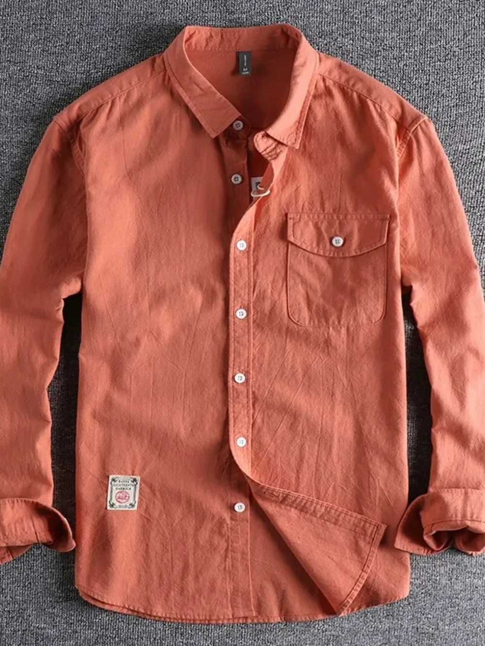 Men's Plus Size Button Down Long Sleeve Shirt, image 2