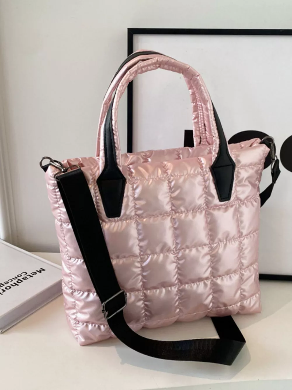 Bubble Textured Tote Crossbody Bag, image 14