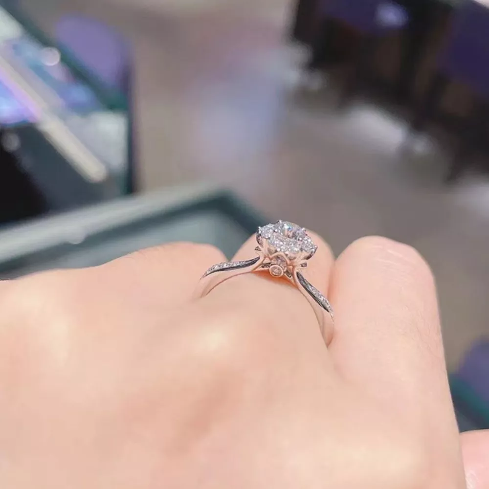 1 Carat Moissanite 925 Sterling Silver Ring, image 5