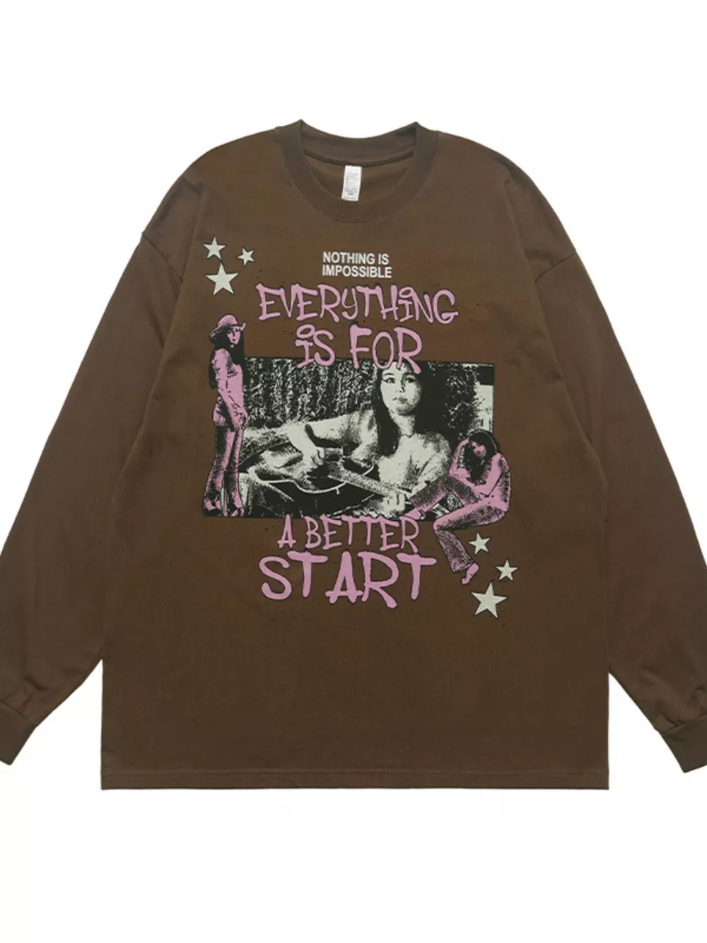 Men's Graphic Round Neck Long Sleeve T-Shirt, image 7
