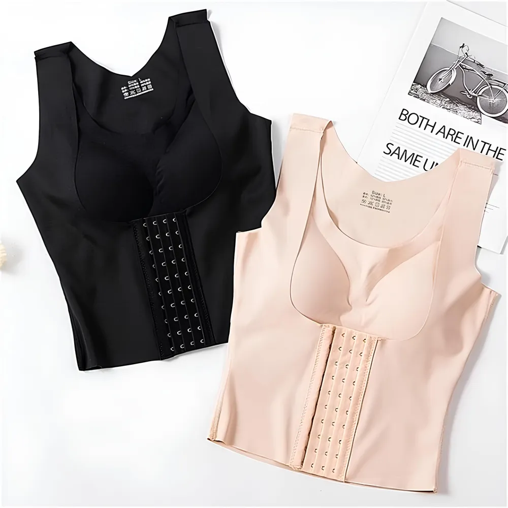 Scoop Neck Shapewear Tank with Removable Paddings