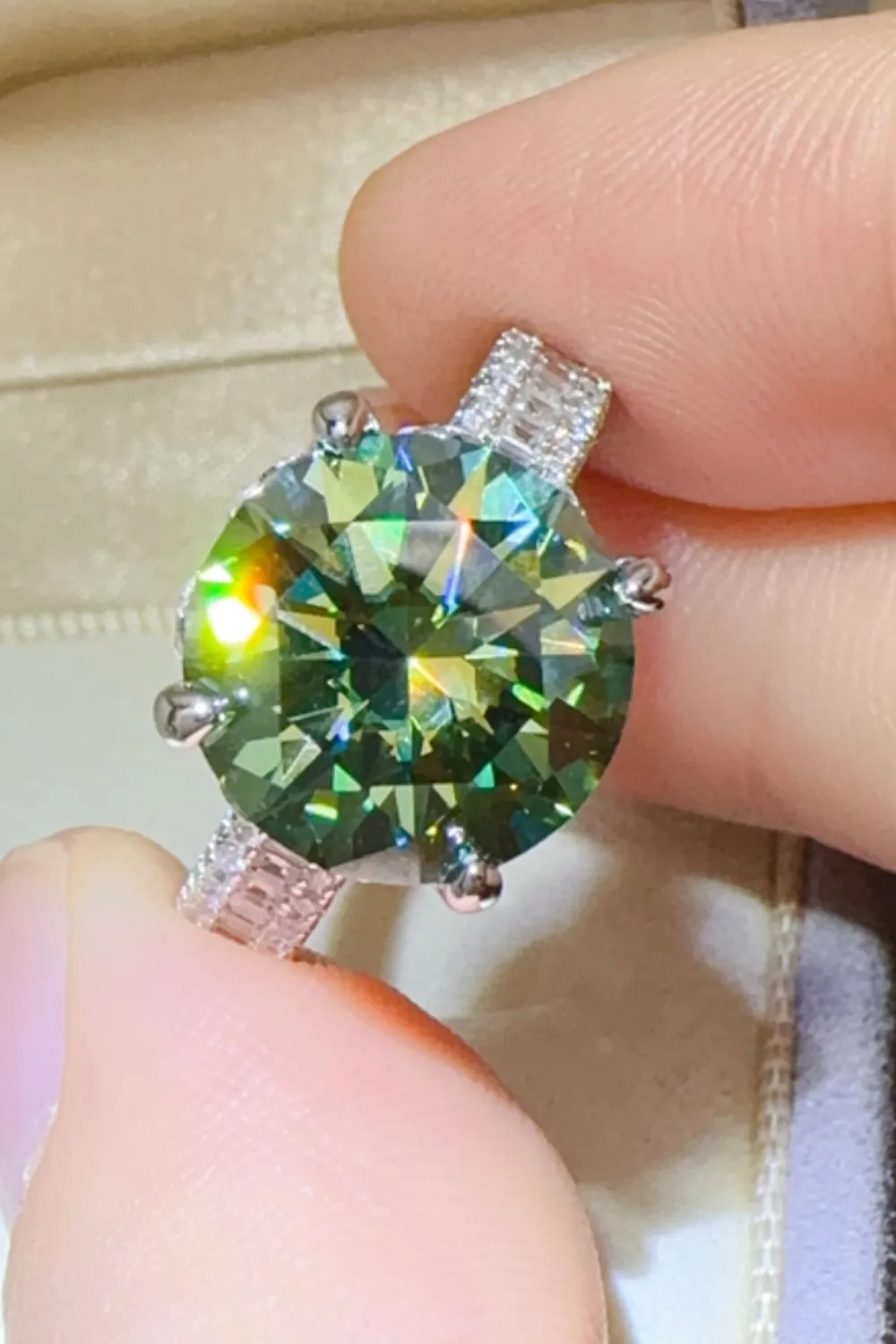 5 Carat Moissanite 925 Sterling Silver Ring, image 3