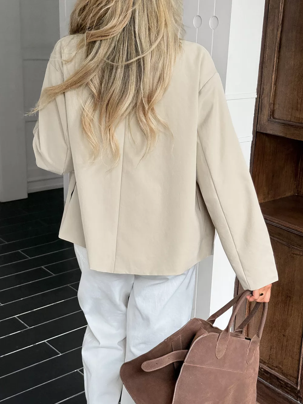Double-Breasted Long Sleeve Jacket, image 4