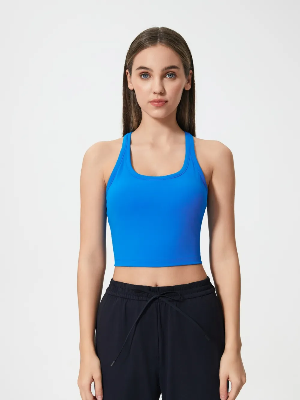 Scoop Neck Active Tank with Detachable Chest Pads, image 18