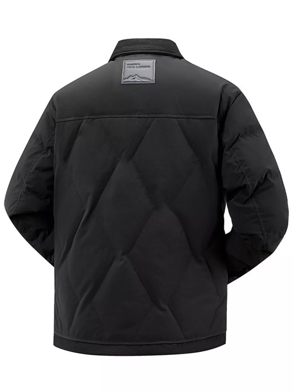 Men's Plus Size Quilted Snap-Down Padded Coat, image 4