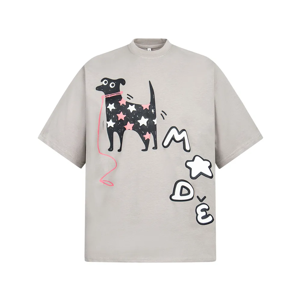 Men's Dog Round Neck Oversized T-Shirt
