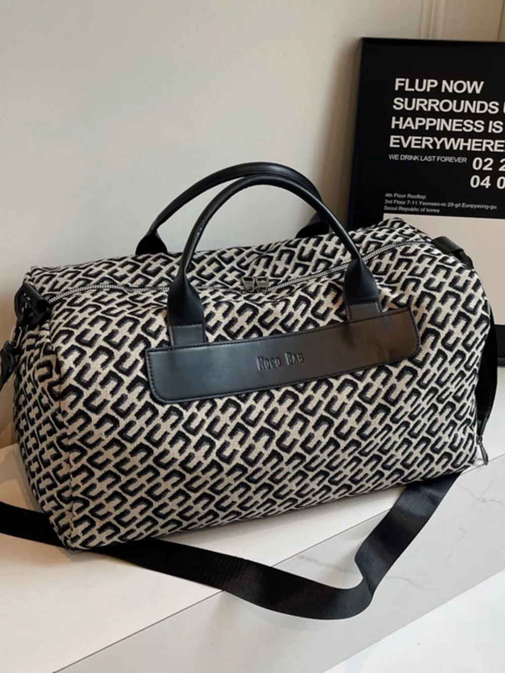 Geometric Pattern Travel Bag