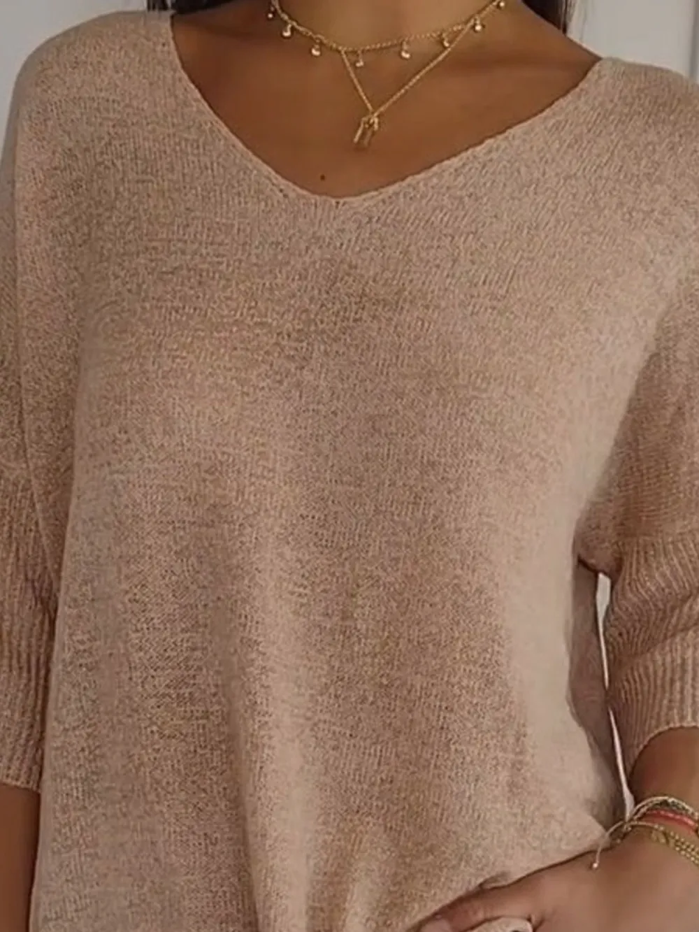Full Size Relaxed Fit Ribbed Hem Sweater Plus Size, image 5