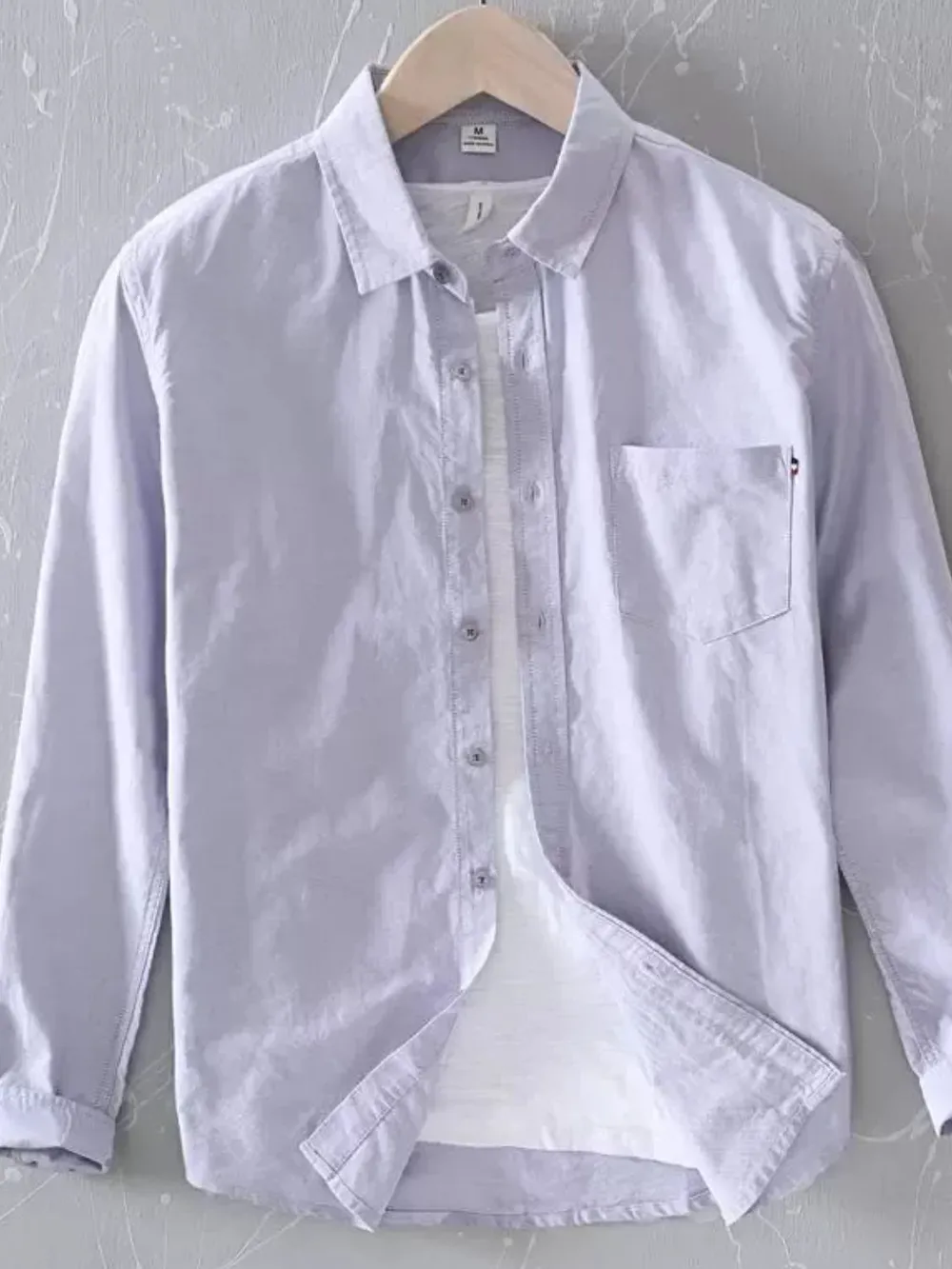 Men's Plus Size Button Up Long Sleeve Shirt, image 3