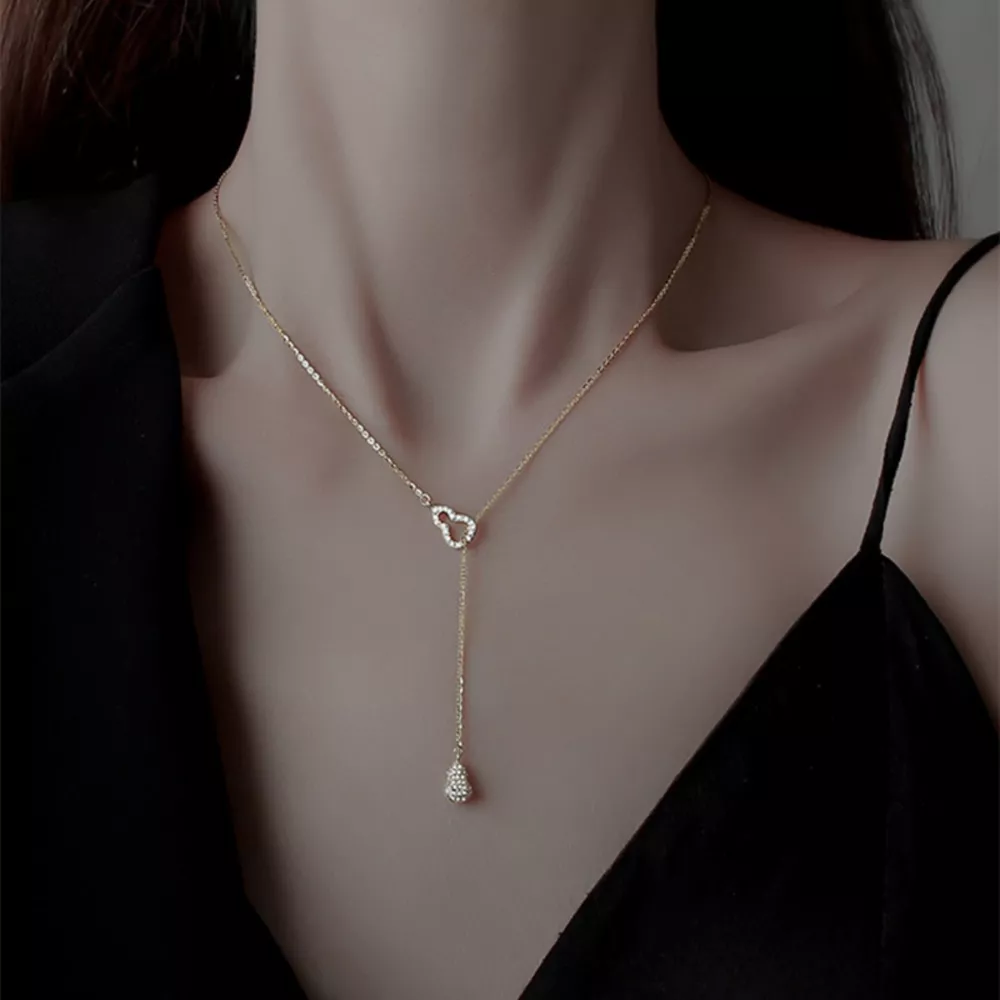 Zircon Gourd Pendant Necklace