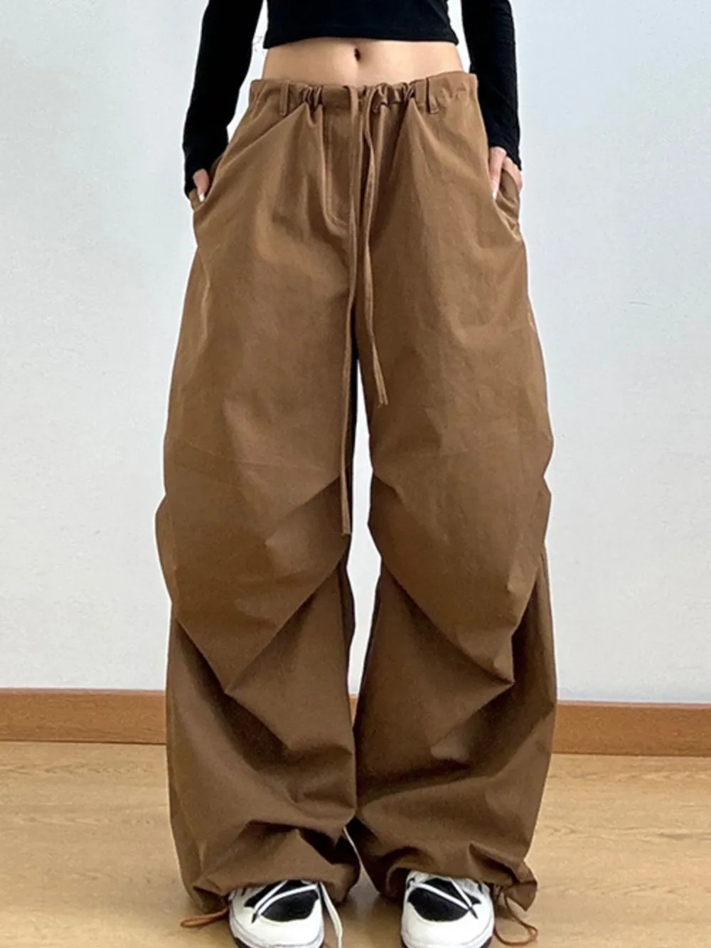 Wide Leg Casual Drawstring Pants, image 4