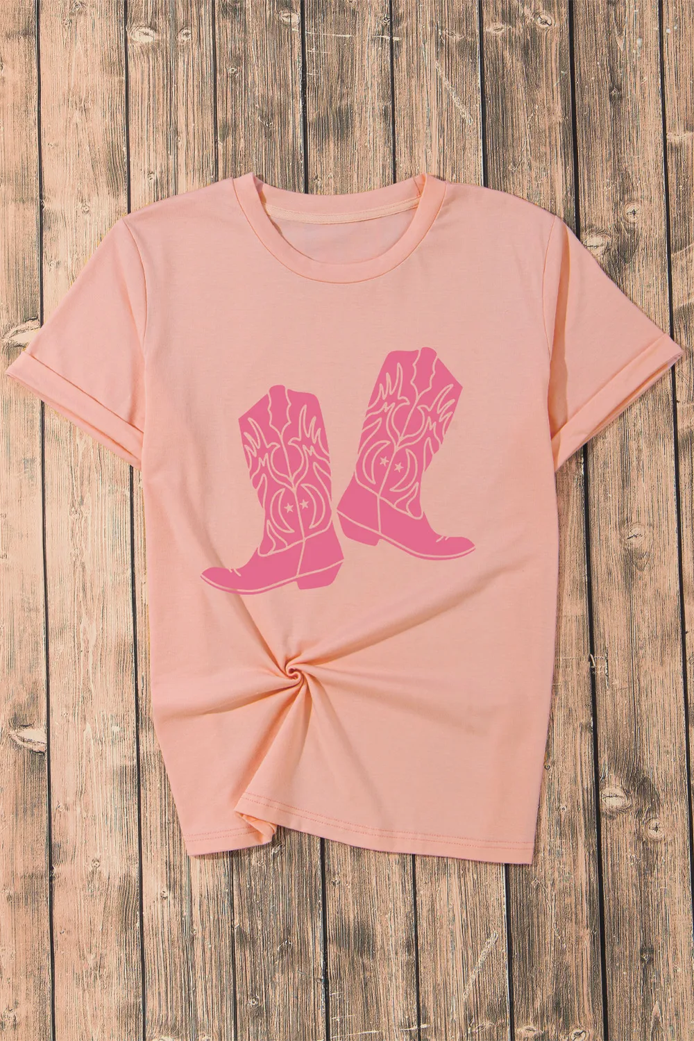 Boots Graphic Round Neck Short Sleeve T-Shirt, image 4
