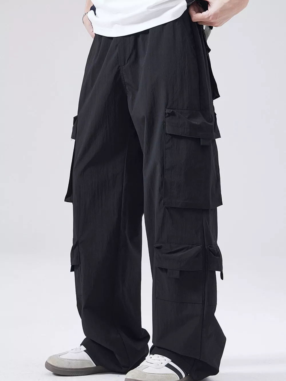 Men's Full Size Wide Leg Cargo Pants Plus Size