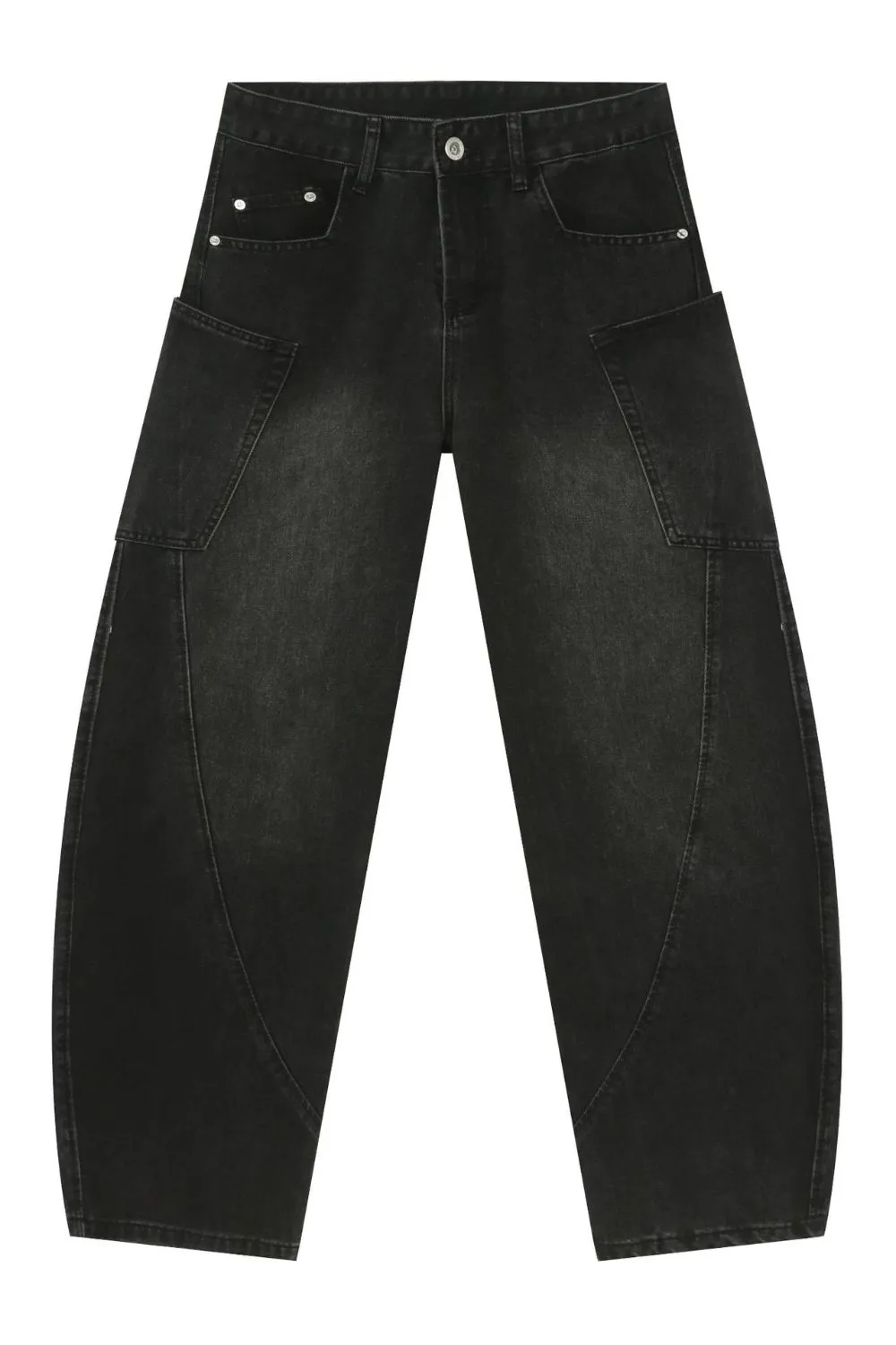 Men's Wide Leg Jeans with Pockets, image 8