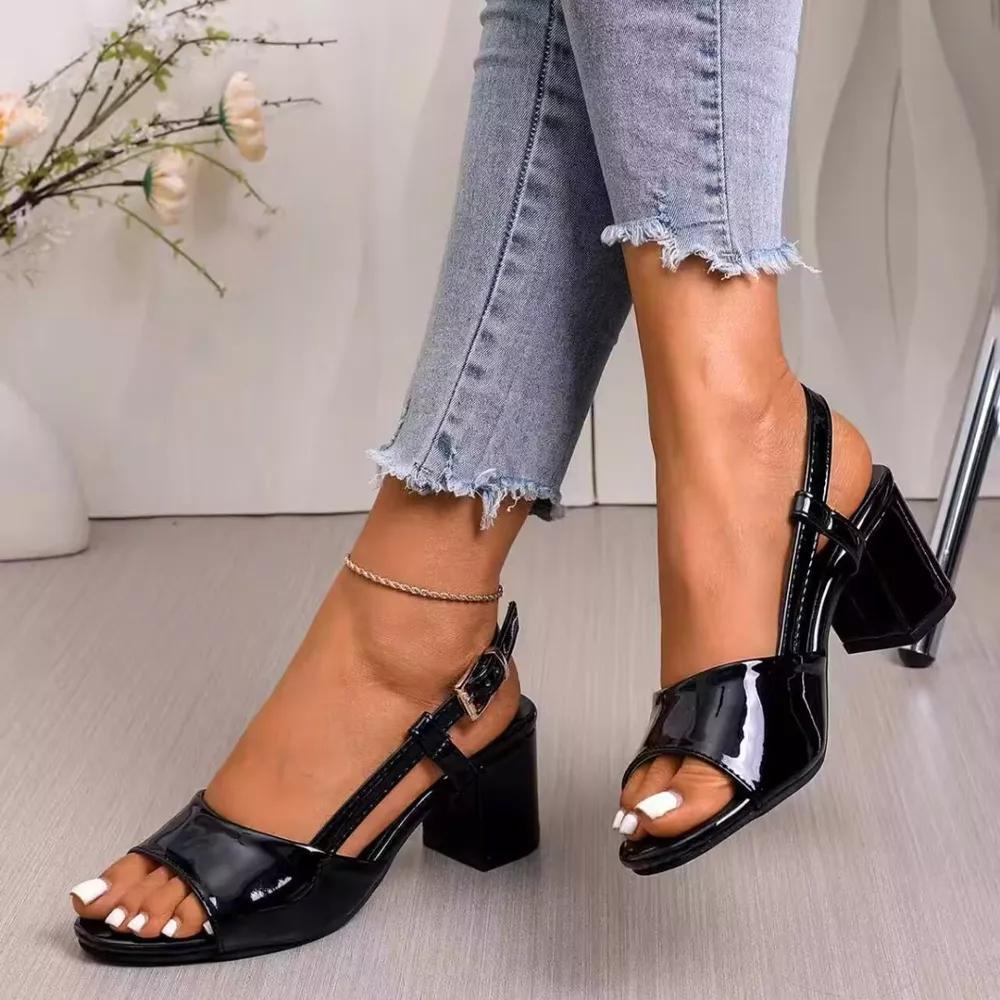 Open Toe Block Heels Sandals, image 5