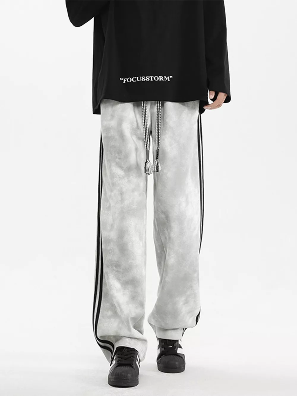 Men's Plus Size Drawstring Loose Fit Pants, image 6