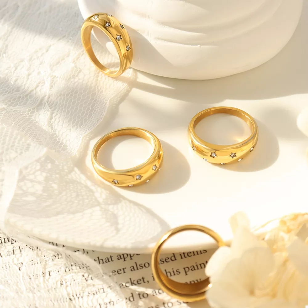 18K Gold-Plated Zircon Ring, image 4