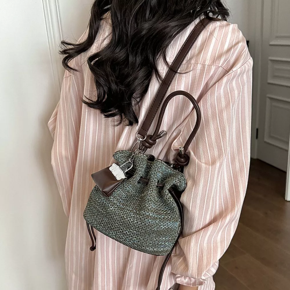 Woven Drawstring Crossbody Bag, image 20
