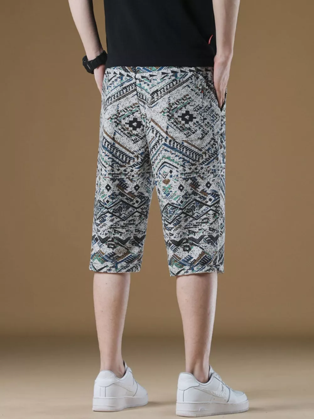 Men's Plus Size Printed Loose Fit Shorts, image 4