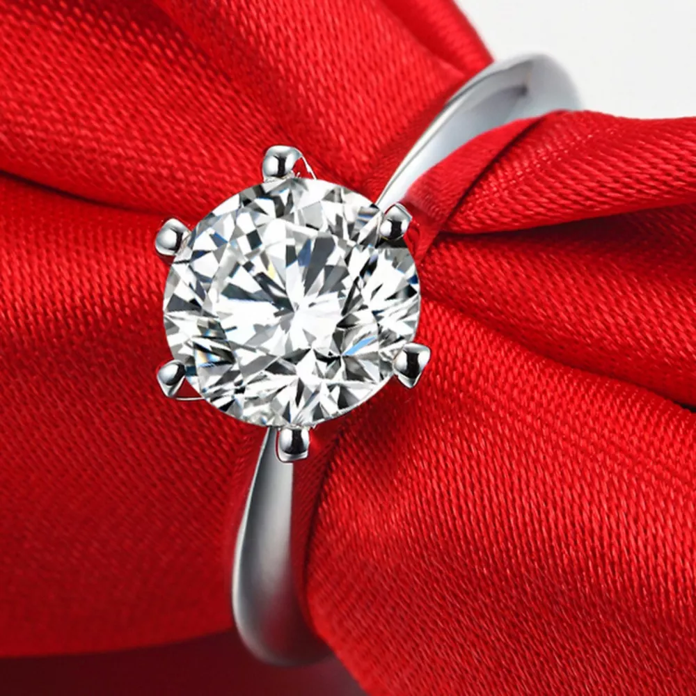 1 Carat Moissanite 925 Sterling Silver Ring, image 4