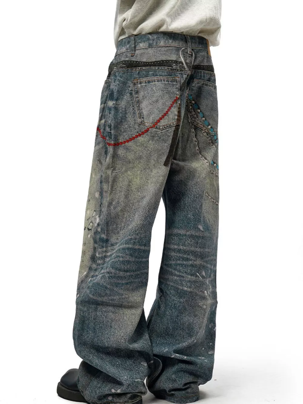 Men's Full Size Wide Leg Jeans Plus Size, image 3