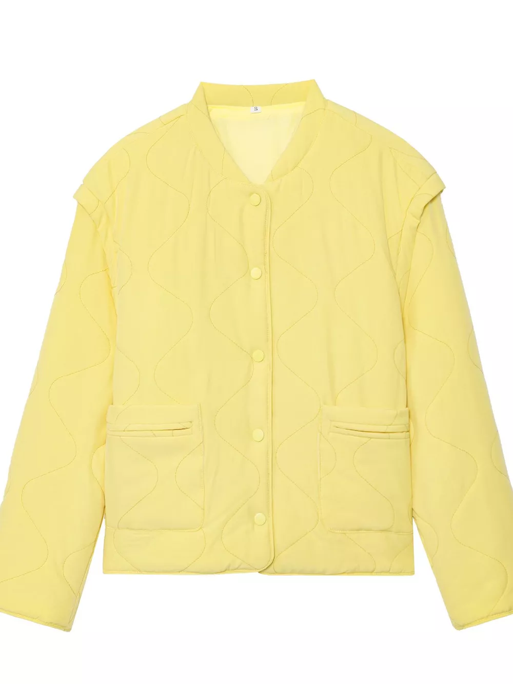 Quilted Lightweight Snap Down Puffer Jacket, image 4