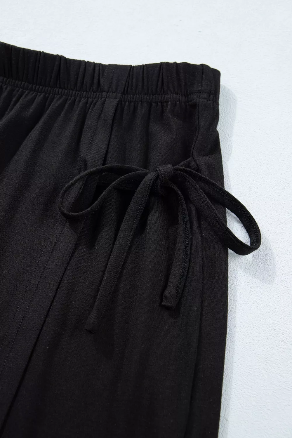 Solid Color Oversize Tee Tie Wrap Mini Skort 2pcs Set, image 6