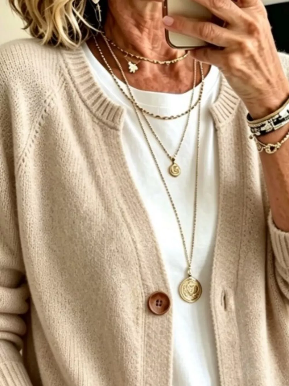 Full Size Button Up Raglan Sleeve Cardigan Plus Size, image 6