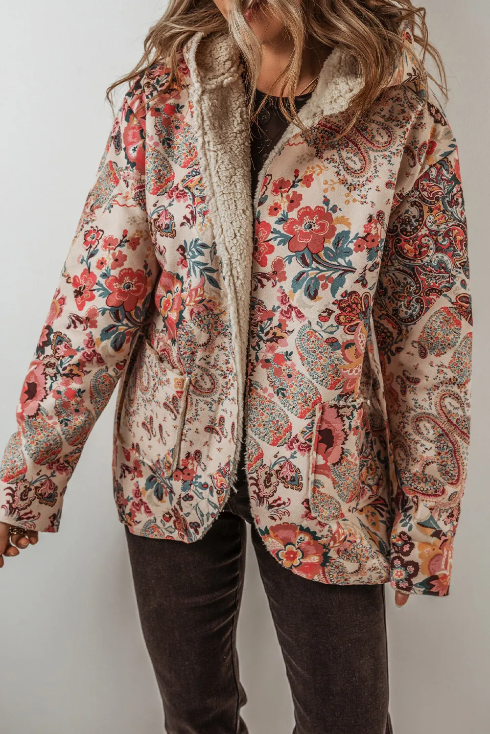 Printed Long Sleeve Hooded Jacket, image 3