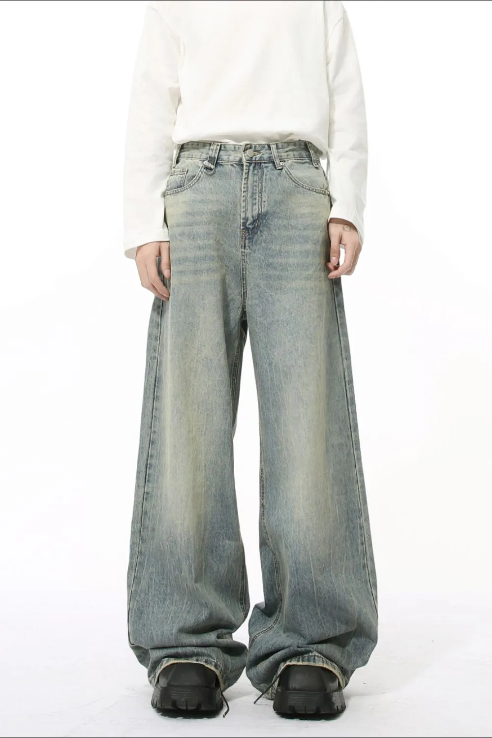 Wide Leg Jeans with Pockets, image 5