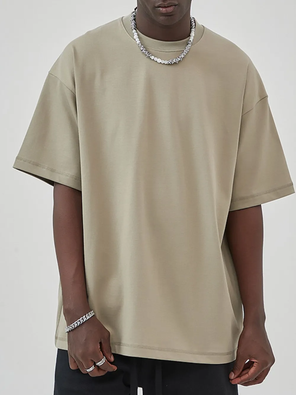Men's Round Neck Drop Shoulder T-Shirt, image 3
