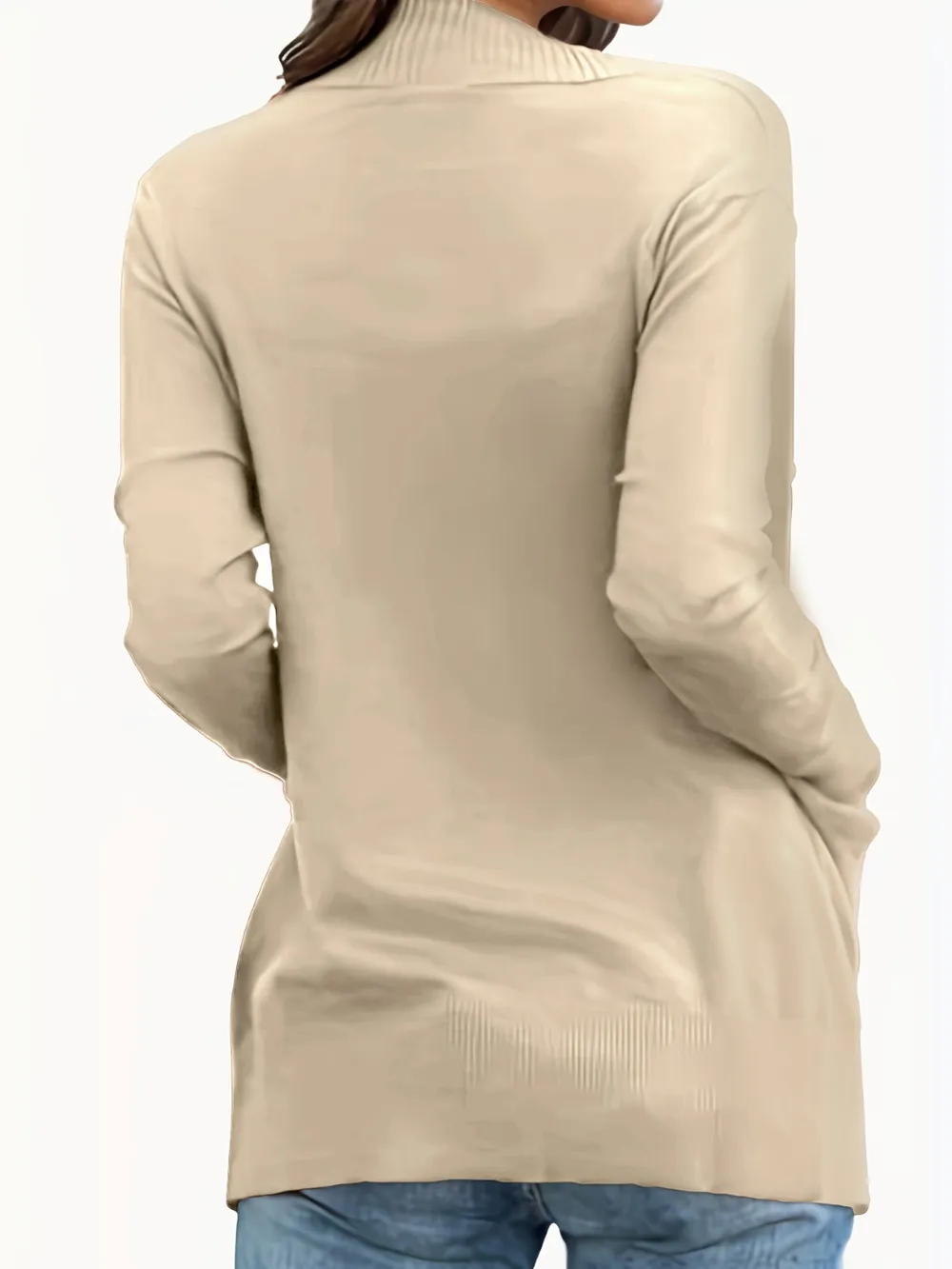 Open Front Long Sleeve Sweater Cardigan, image 6